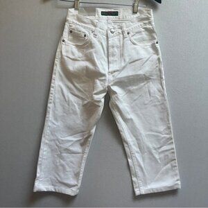 NWT Katharine Hammett Denim white straight leg capris jeans Sz 27